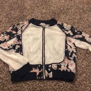Mesh bomber jacket